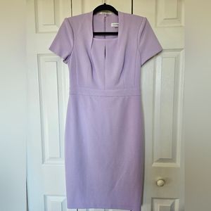 Calvin Klein Lilac Crepe Midi Dress Size 6